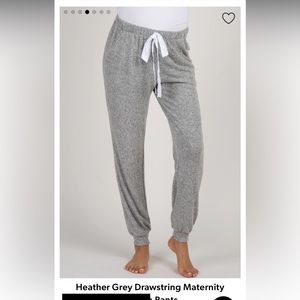 Maternity- PinkBlush gray drawstring pajama jogger